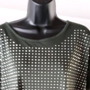Cato Green w/ silver studs shirt. Size 18/20w